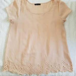 Light Peach Blouse with keyhole detail